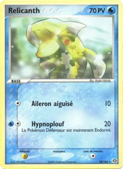 Carte Pokémon Relicanth 18 — EX Émeraude