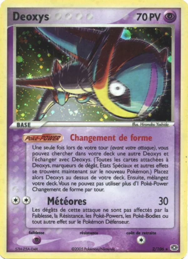 Carte Pokémon Deoxys 2/106 de l'extension EX Émeraude