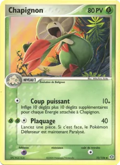 Carte Pokémon Chapignon 22 — EX Émeraude