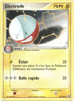 Carte Pokémon Électrode 27 — EX Émeraude