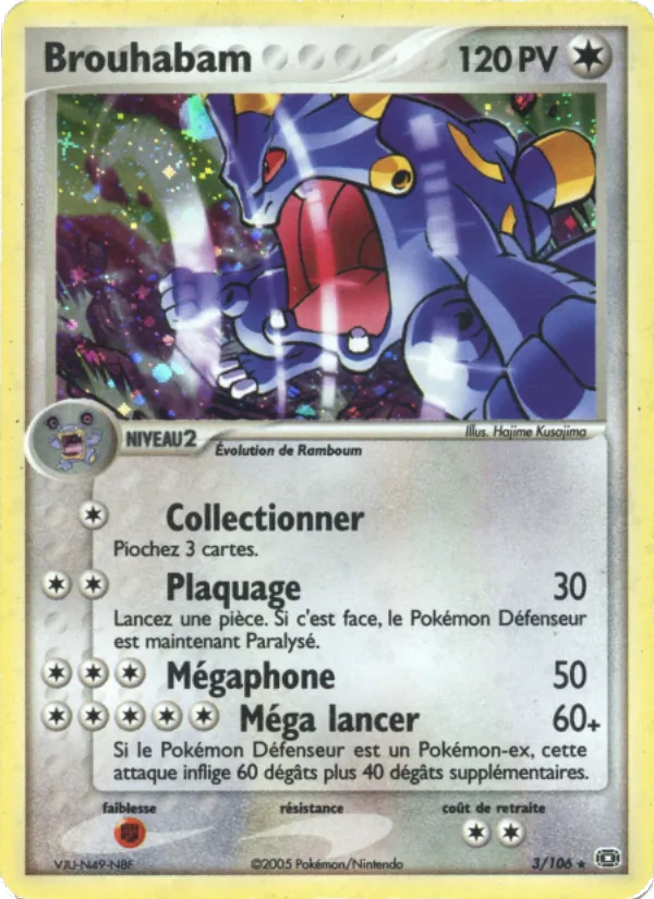 Carte Pokémon Brouhabam 3/106 de l'extension EX Émeraude
