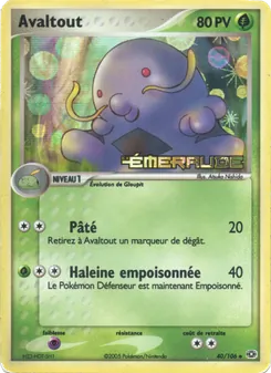 Carte Pokémon Avaltout 40 — EX Émeraude