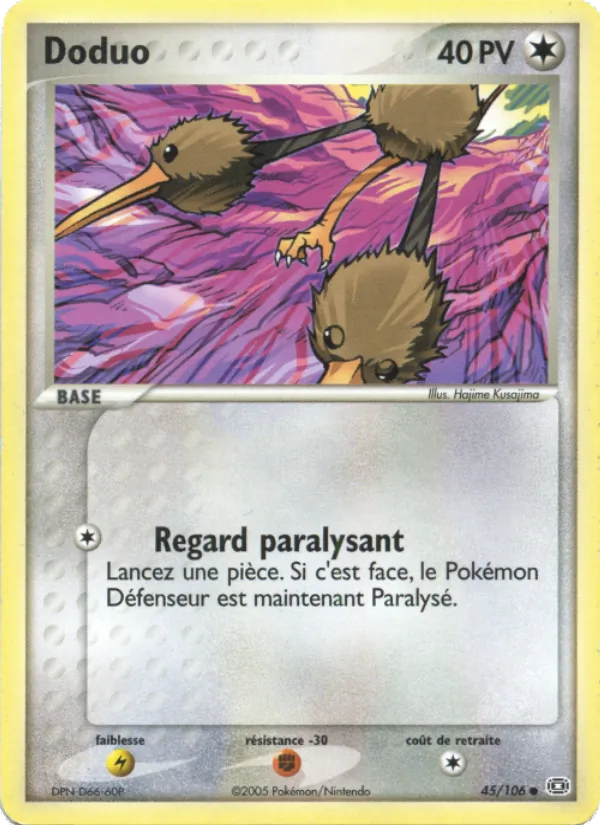 Carte Pokémon Doduo 45/106 de l'extension EX Émeraude