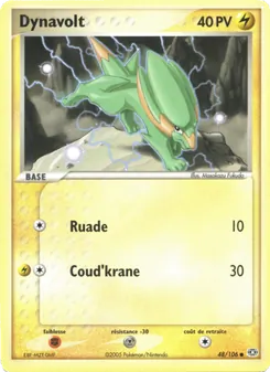 Carte Pokémon Dynavolt 48 — EX Émeraude