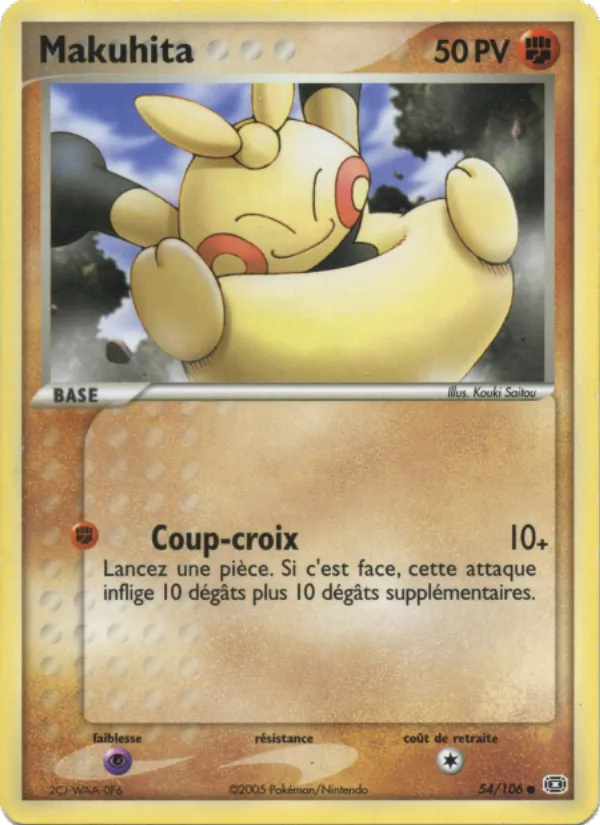 Carte Pokémon Makuhita 54/106 de l'extension EX Émeraude