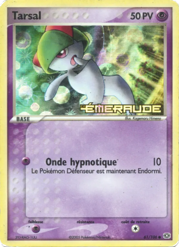 Carte Pokémon Tarsal 61/106 de l'extension EX Émeraude