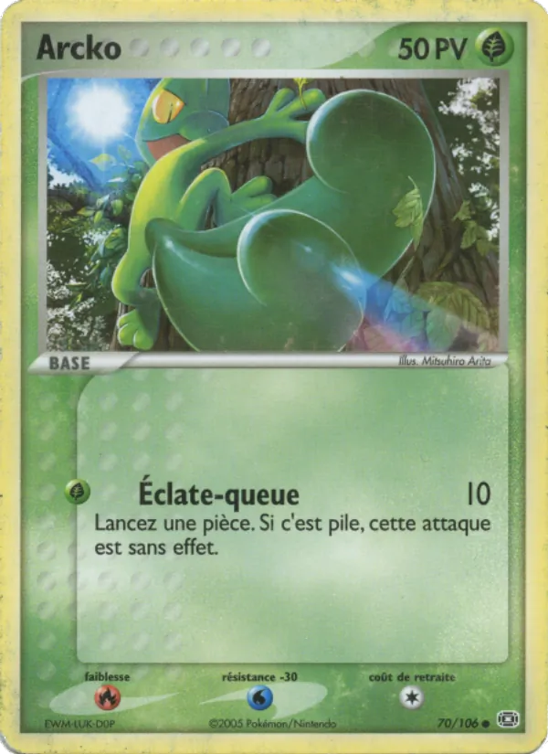 Carte Pokémon Arcko 70/106 de l'extension EX Émeraude