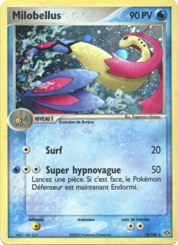 Carte Pokémon Milobellus 8/106 de l'extension EX Émeraude