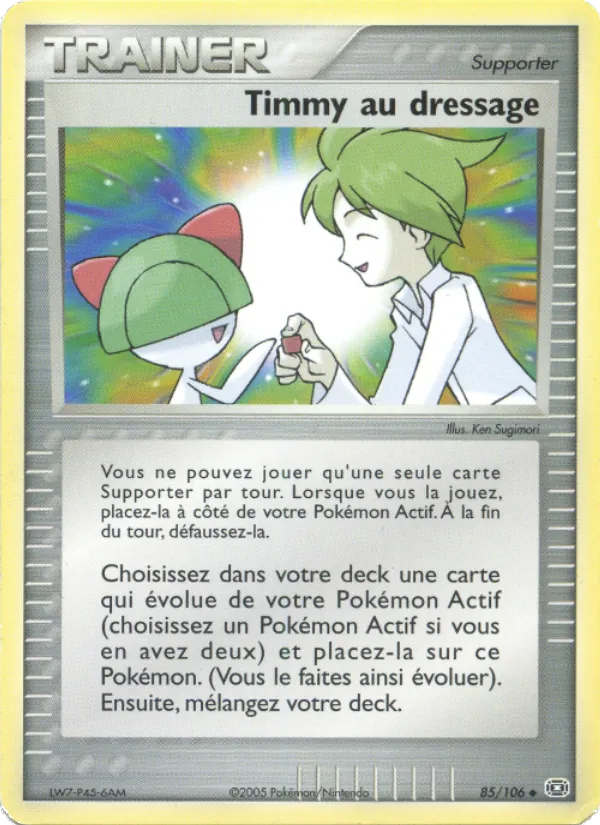 Carte Pokémon Timmy au dressage 85/106 de l'extension EX Émeraude
