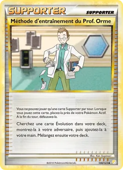 Carte Pokémon Méthode d'entraînement du Prof.Orme 100 — HeartGold SoulSilver