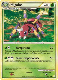 Carte Pokémon Migalos 15 — HeartGold SoulSilver