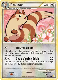 Carte Pokémon Fouinar 21 — HeartGold SoulSilver