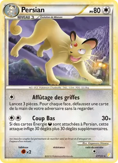 Carte Pokémon Persian 27 — HeartGold SoulSilver