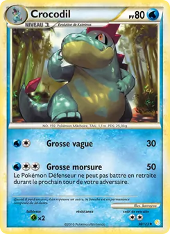 Carte Pokémon Crocodil 38 — HeartGold SoulSilver