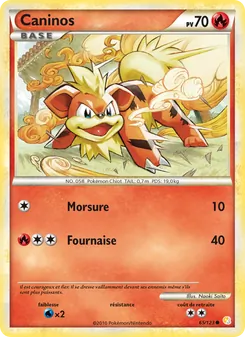 Carte Pokémon Caninos 65 — HeartGold SoulSilver