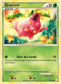 Carte Pokémon Granivol 67 — HeartGold SoulSilver
