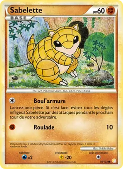 Carte Pokémon Sabelette 79 — HeartGold SoulSilver