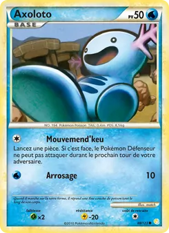 Carte Pokémon Axoloto 88 — HeartGold SoulSilver