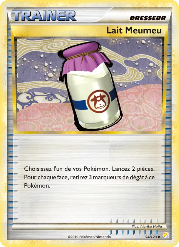 Carte Pokémon Lait Meumeu 94/123 de l'extension HeartGold SoulSilver