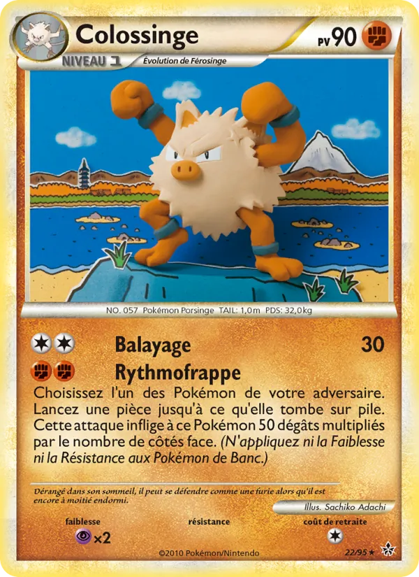 Carte Pokémon Colossinge 22/95 de l'extension Déchaînement