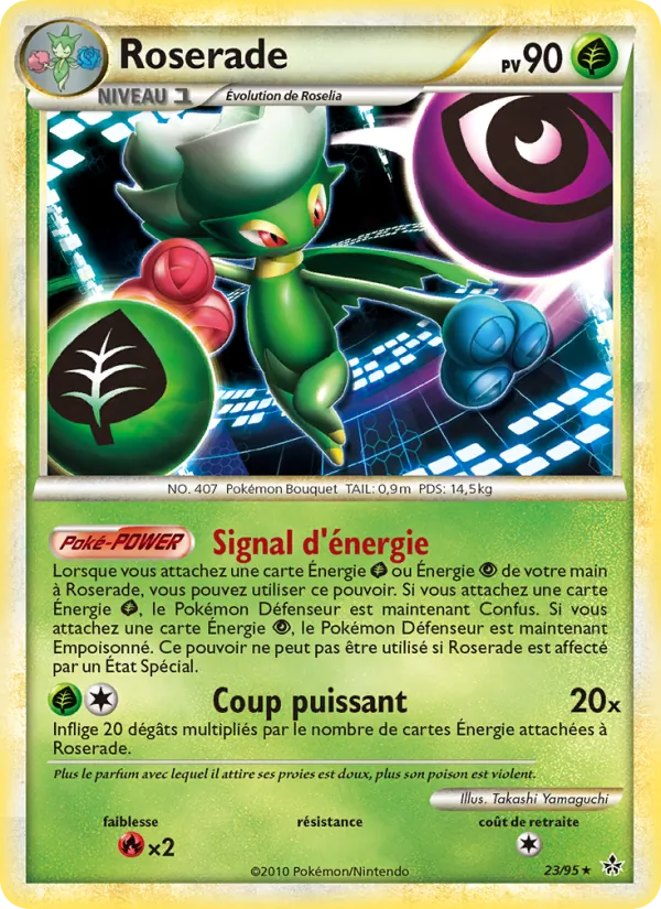 Carte Pokémon Roserade 23/95 de l'extension Déchaînement