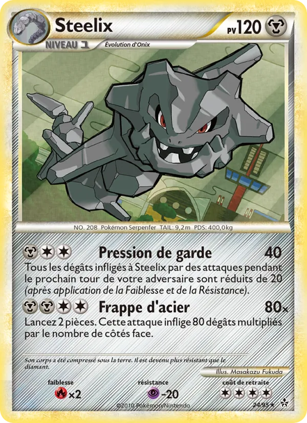 Carte Pokémon Steelix 24/95 de l'extension Déchaînement