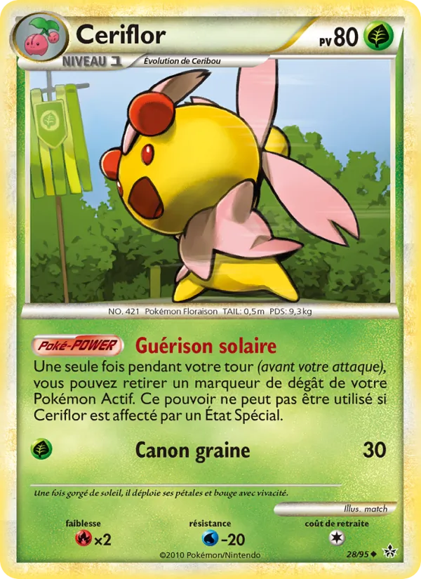Carte Pokémon Ceriflor 28/95 de l'extension Déchaînement