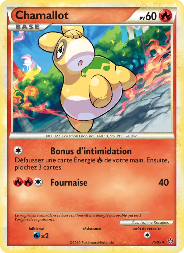 Carte Pokémon Chamallot 35/95 de l'extension Déchaînement