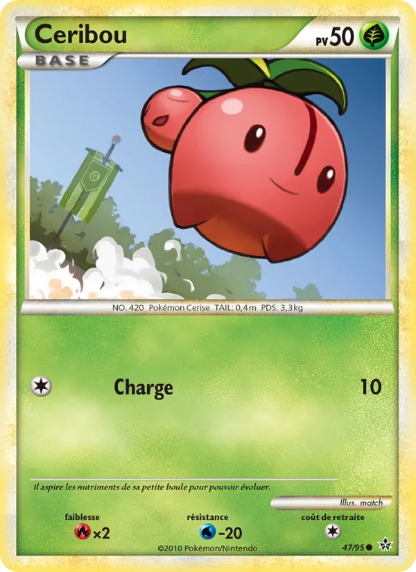 Carte Pokémon Ceribou 47/95 de l'extension Déchaînement