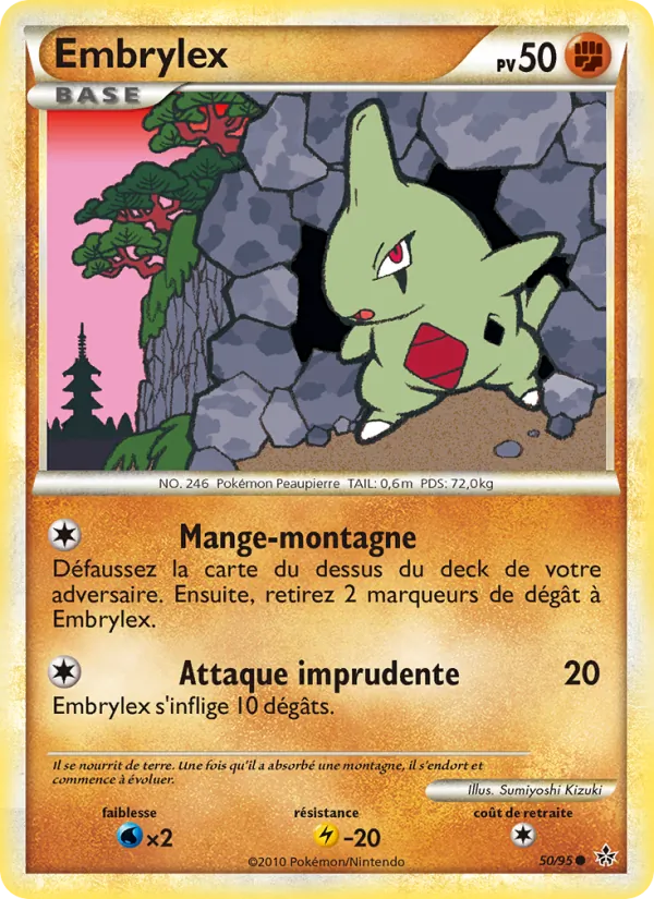 Carte Pokémon Embrylex 50/95 de l'extension Déchaînement
