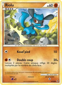 Carte Pokémon Riolu 60 — Déchaînement