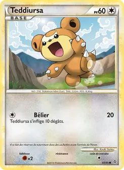 Carte Pokémon Teddiursa 65 — Déchaînement