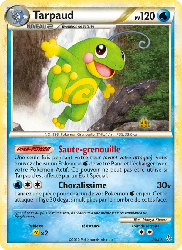 Carte Pokémon Tarpaud 7/95 de l'extension Déchaînement