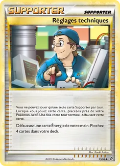 Carte Pokémon Réglages techniques 75
