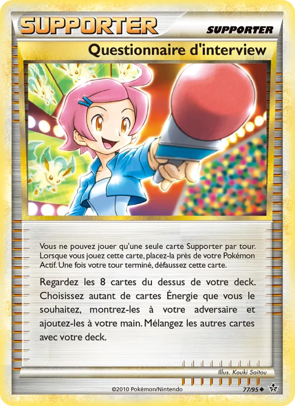 Carte Pokémon Questionnaire d’interview 77/95 de l'extension Déchaînement