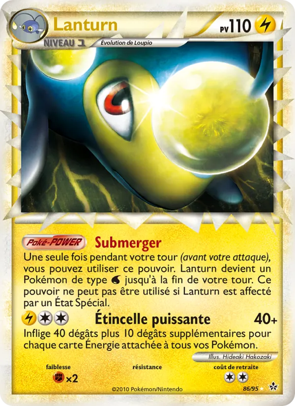 Carte Pokémon Lanturn 86/95 de l'extension Déchaînement