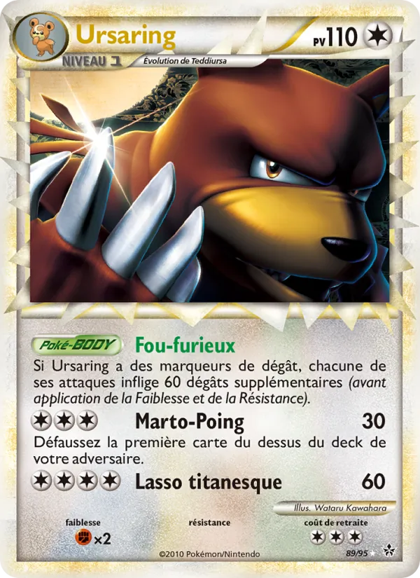 Carte Pokémon Ursaring 89/95 de l'extension Déchaînement