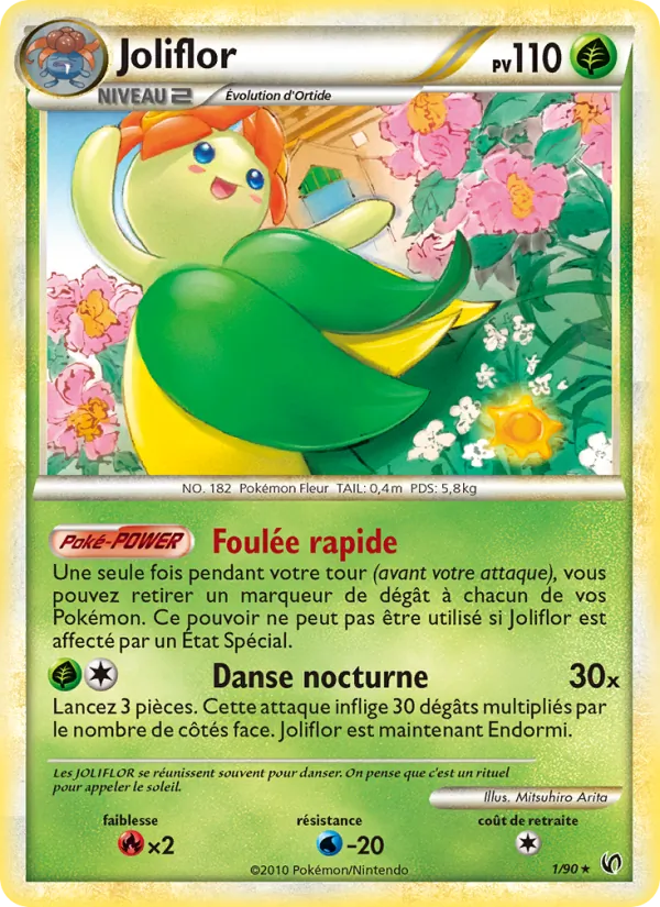 Carte Pokémon Joliflor 1/90 de l'extension Indomptable