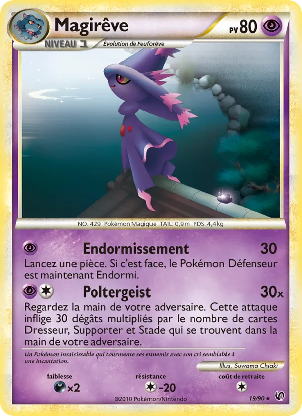 Carte Pokémon Magireve 19/90 de l'extension Indomptable