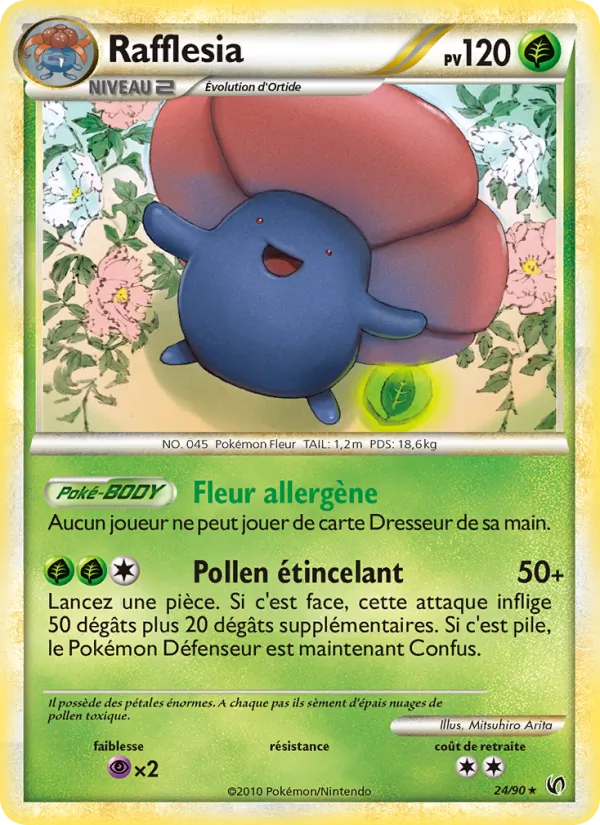Carte Pokémon Rafflesia 24/90 de l'extension Indomptable