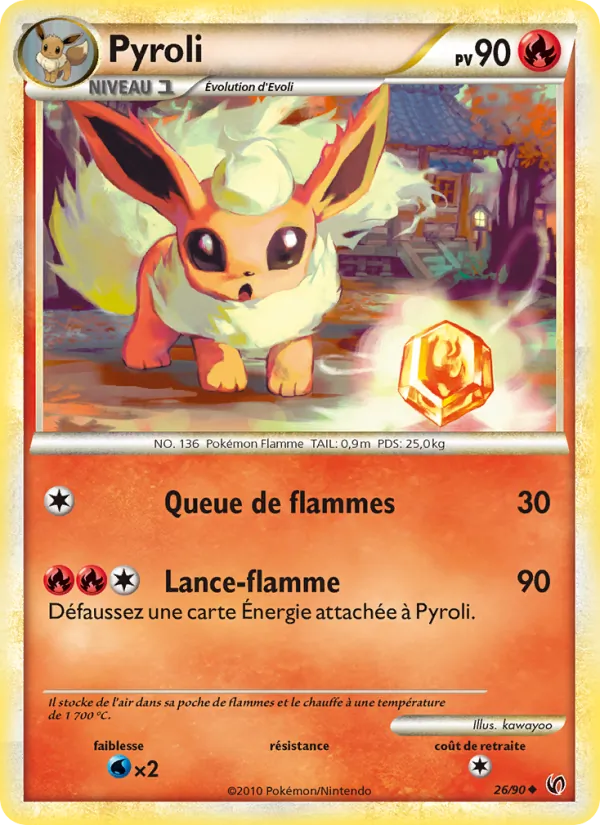 Carte Pokémon Pyroli 26/90 de l'extension Indomptable