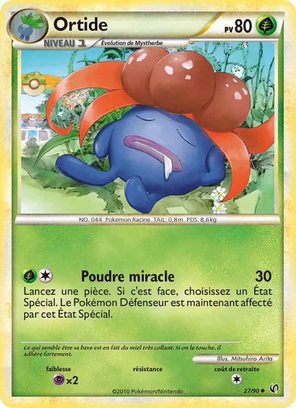 Carte Pokémon Ortide 27/90 de l'extension Indomptable