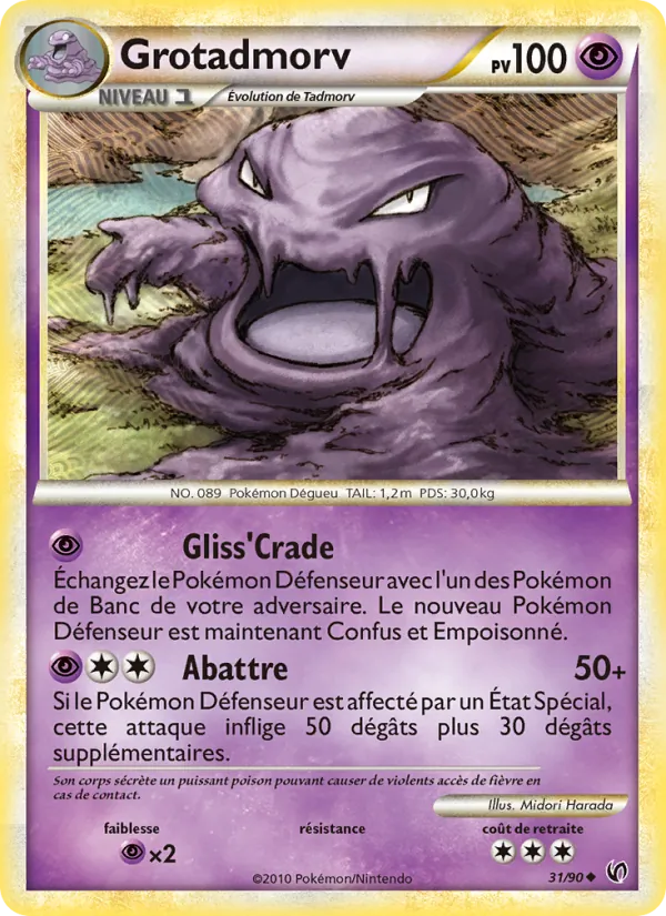 Carte Pokémon Grotadmorv 31/90 de l'extension Indomptable