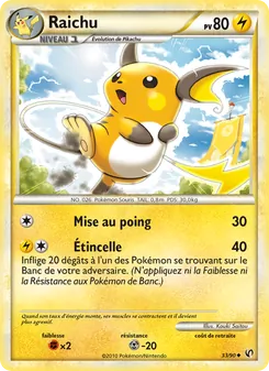 Carte Pokémon Raichu 33
