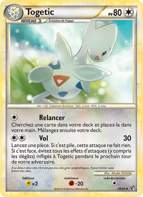 Carte Pokémon Togetic 39/90 de l'extension Indomptable