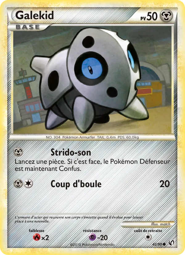 Carte Pokémon Galekid 42/90 de l'extension Indomptable