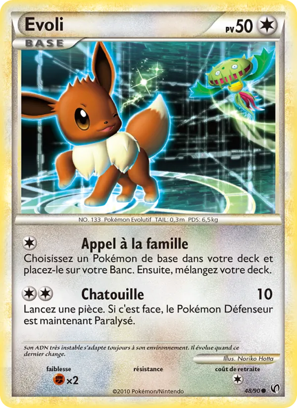 Carte Pokémon Evoli 48/90 de l'extension Indomptable