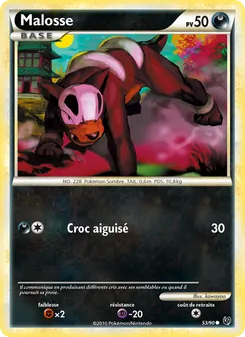 Carte Pokémon Malosse 53