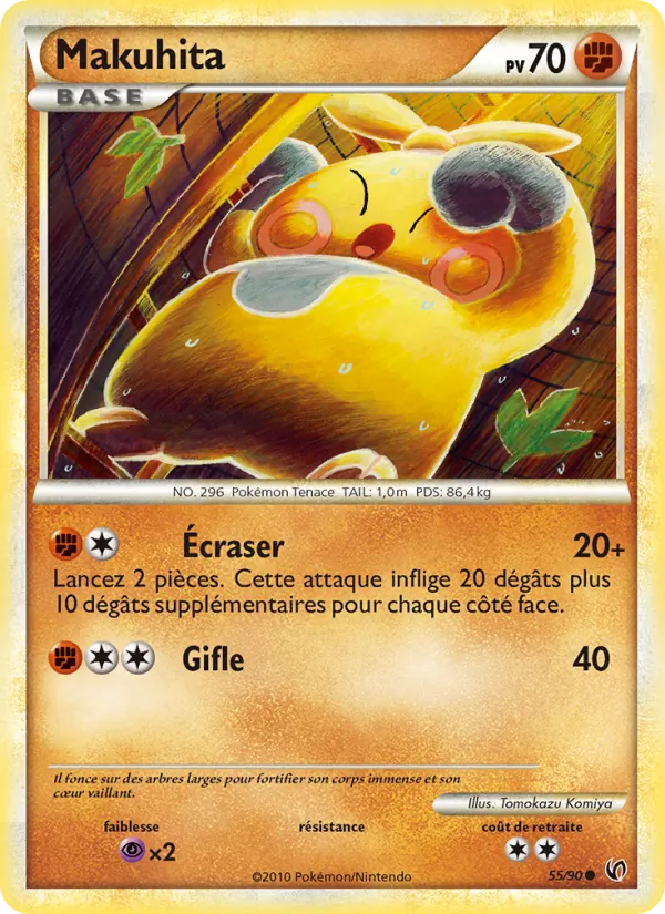 Carte Pokémon Makuhita 55/90 de l'extension Indomptable