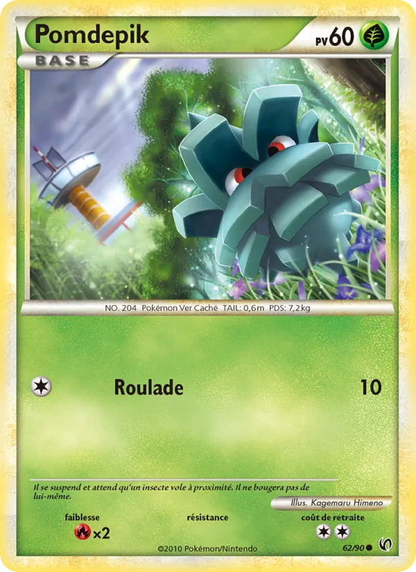 Carte Pokémon Pomdepik 62/90 de l'extension Indomptable